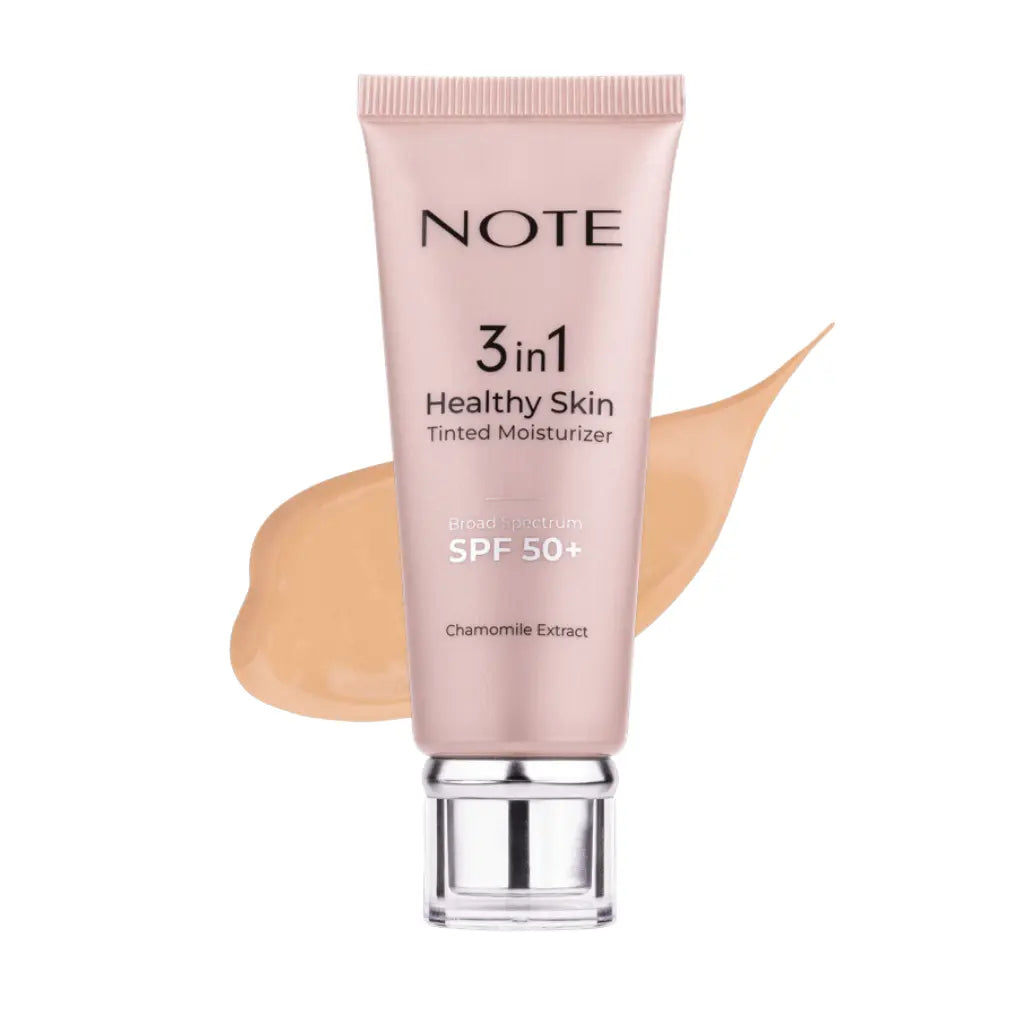 3 en 1 healthy skin tinted moisturizer crème teintée hydratante SPF50+ NOTE Cosmétique