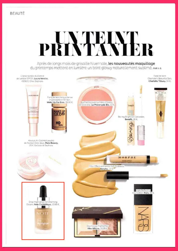 Article partenariats maquillage femme - Note Cosmétique Drop Highlighter enlumineur liquide
