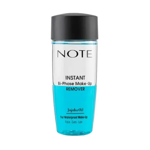 Instant Bi-Phase Make-up Remover Note Cosmétique, maquillage femme, enlever maquillage waterproof, produits cosmétiques, flacon maquillage, huile de jojoba, visage, yeux, lèvres