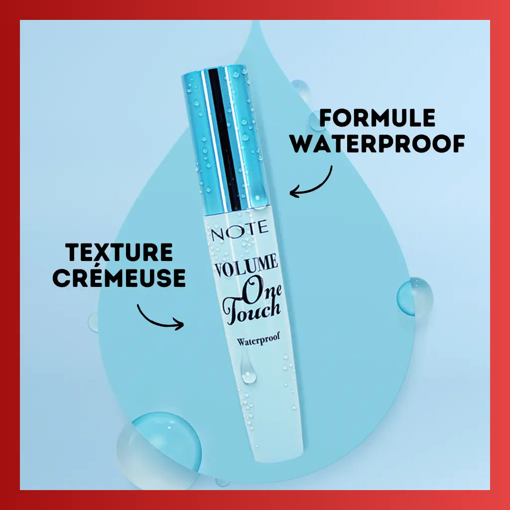 Volume One Touch Waterproof Mascara NOTE Cosmétique formule waterproof et texture crémeuse
